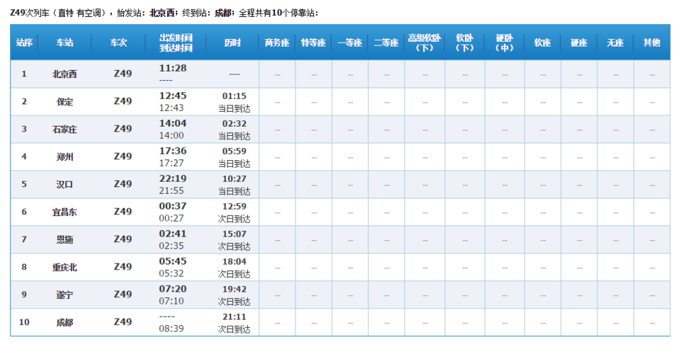 z49_z49次列车途经站点